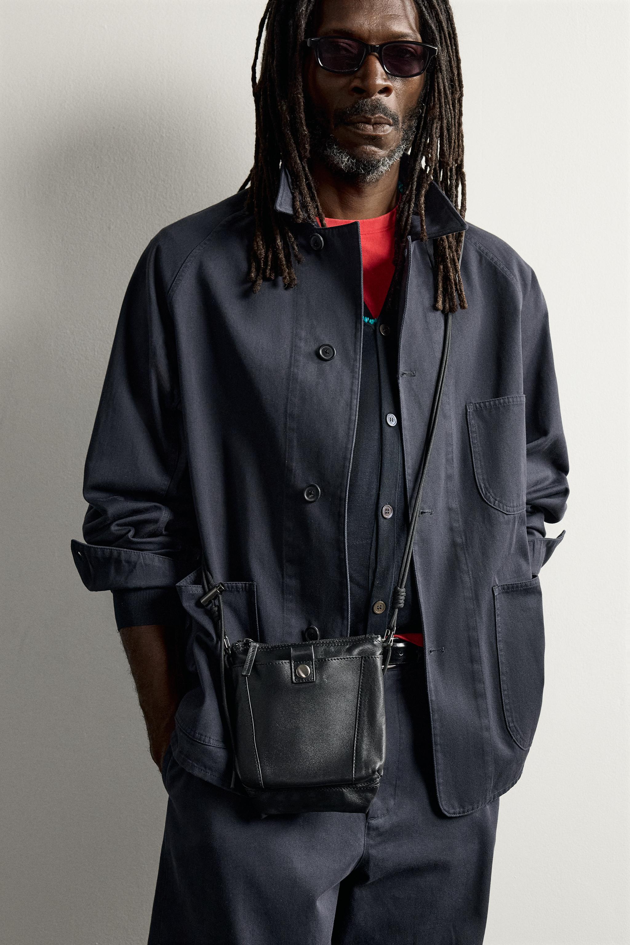 AARON LEVINE X ZARA LEATHER CROSSBODY BAG